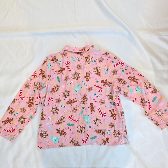 Old Navy Pajama Lounge Set. Large. Pink Red Holiday Winter Cozy Flannel - Picture 3 of 7